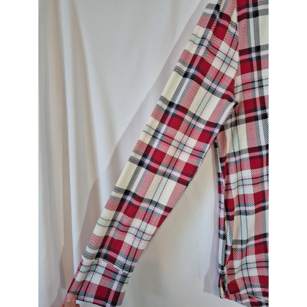 Soma Red Plaid Cotton Blend Pajama Set NWT Small Holiday - Picture 7 of 16
